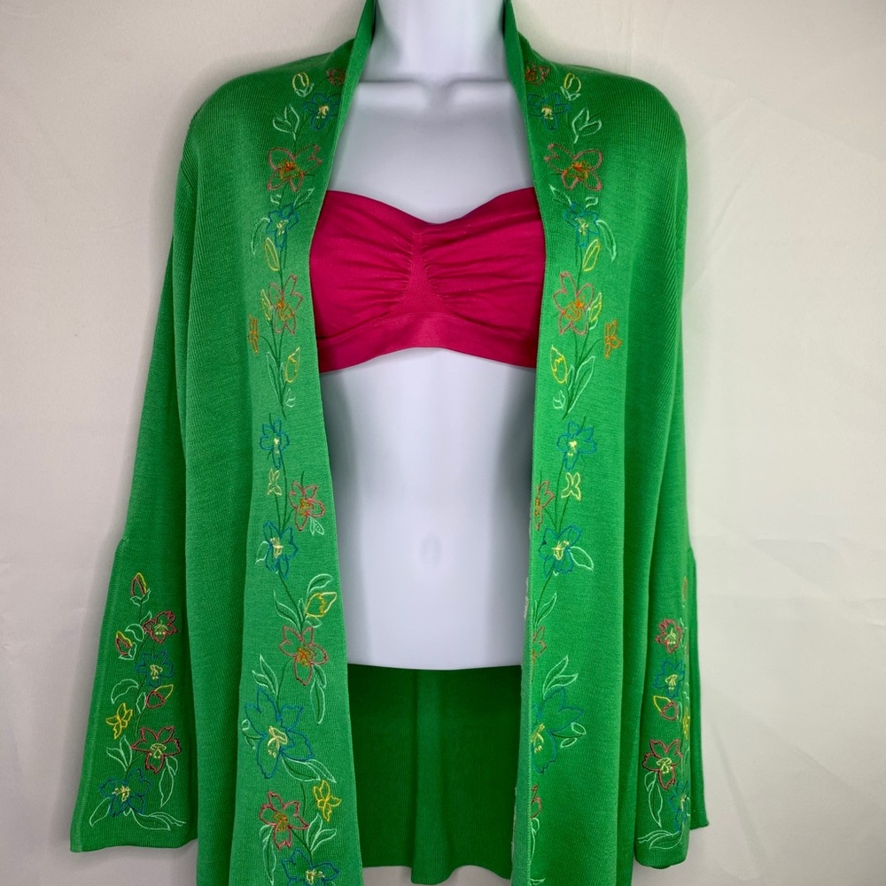 DVF Silk Assets Embroidered Silk Sweater Small